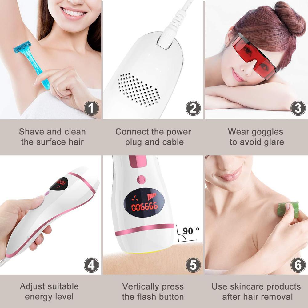 Laser Hair Remover with Fee Razor and Goggles