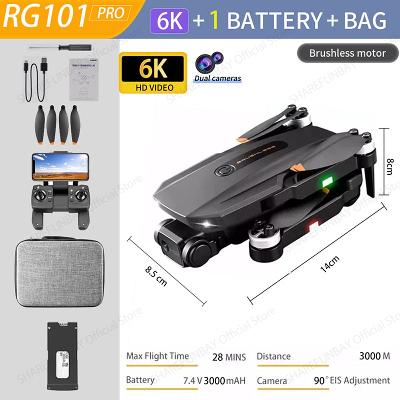 RG101 GPS Drone 8K Pro Dual HD Cam