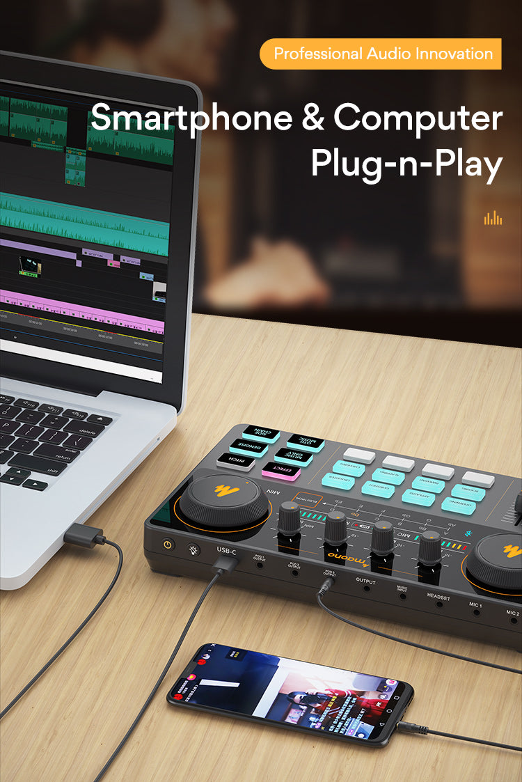 Rechargeable Microphone Mixer