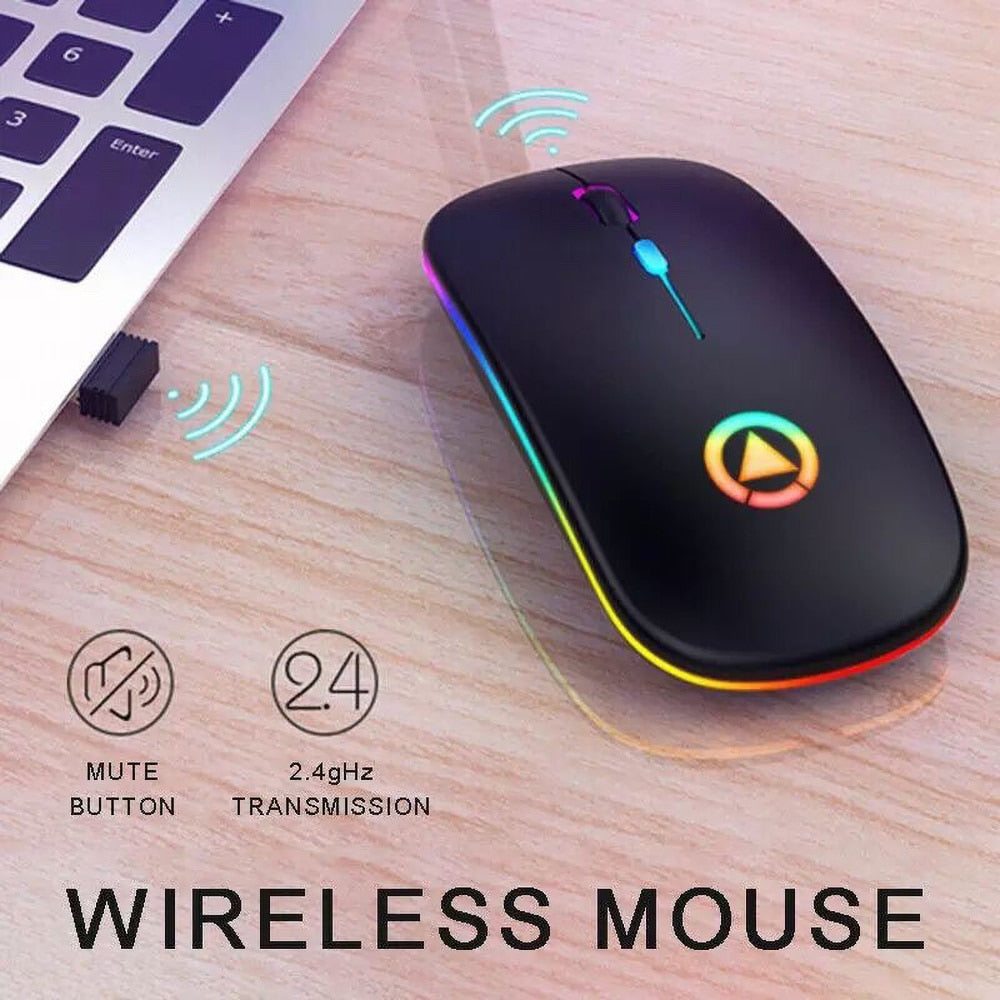 Wireless Mouse RGB Rechargeable Mouse