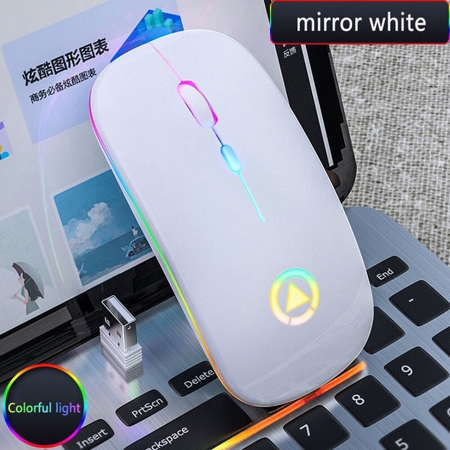 Wireless Mouse RGB Rechargeable Mouse