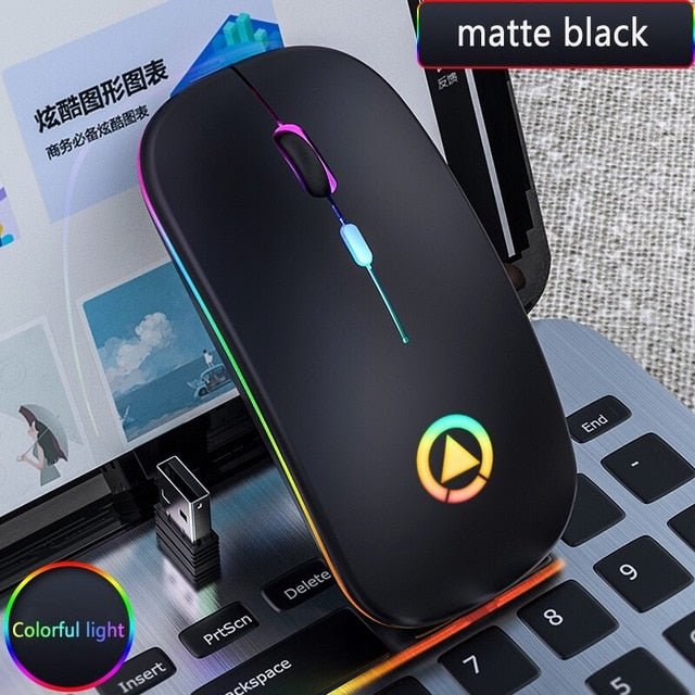 Wireless Mouse RGB Rechargeable Mouse