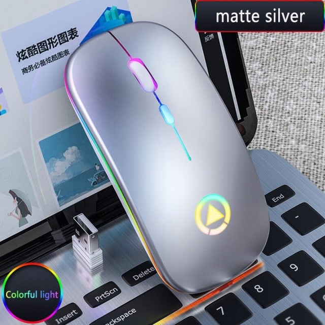 Wireless Mouse RGB Rechargeable Mouse