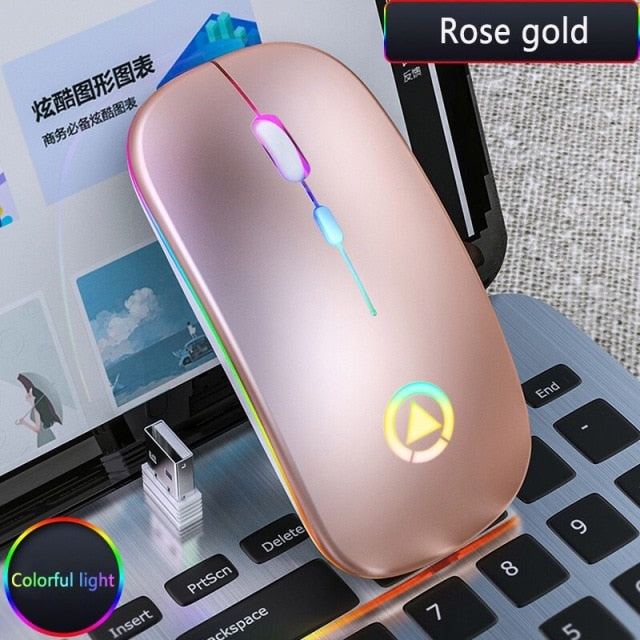 Wireless Mouse RGB Rechargeable Mouse