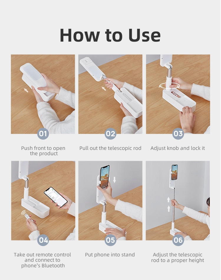 Retractable LED Phone Holder