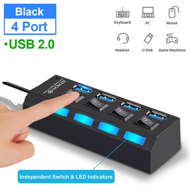 Multiple Ports High-Speed USB Hub – 7 ports